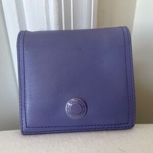 COACH Purple Leather Compact Wallet